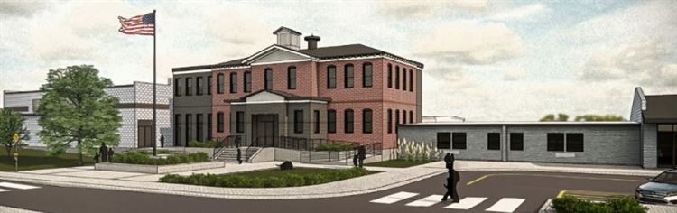 conceptual drawing of school building project